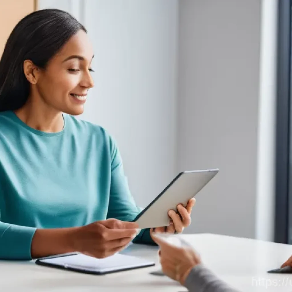 웰빙코디네이터와 건강 목표 달성 - **Prompt:** A serene and inviting image of a diverse, middle-aged individual, dressed in modest yet ...