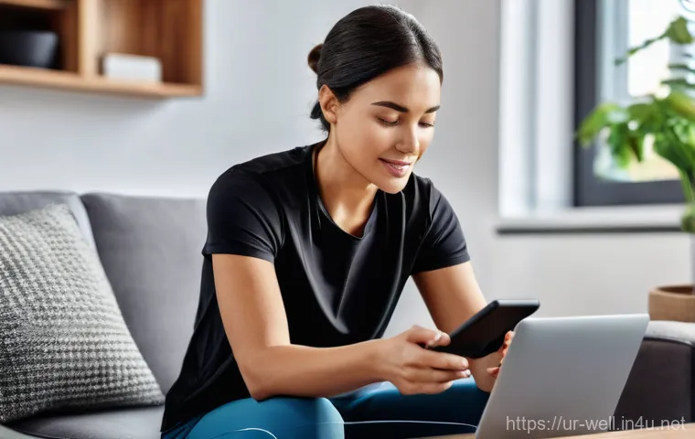 웰빙코디네이터와 건강 목표 달성 - **Prompt:** A composite or split-scene image depicting holistic well-being for an adult. On one side...