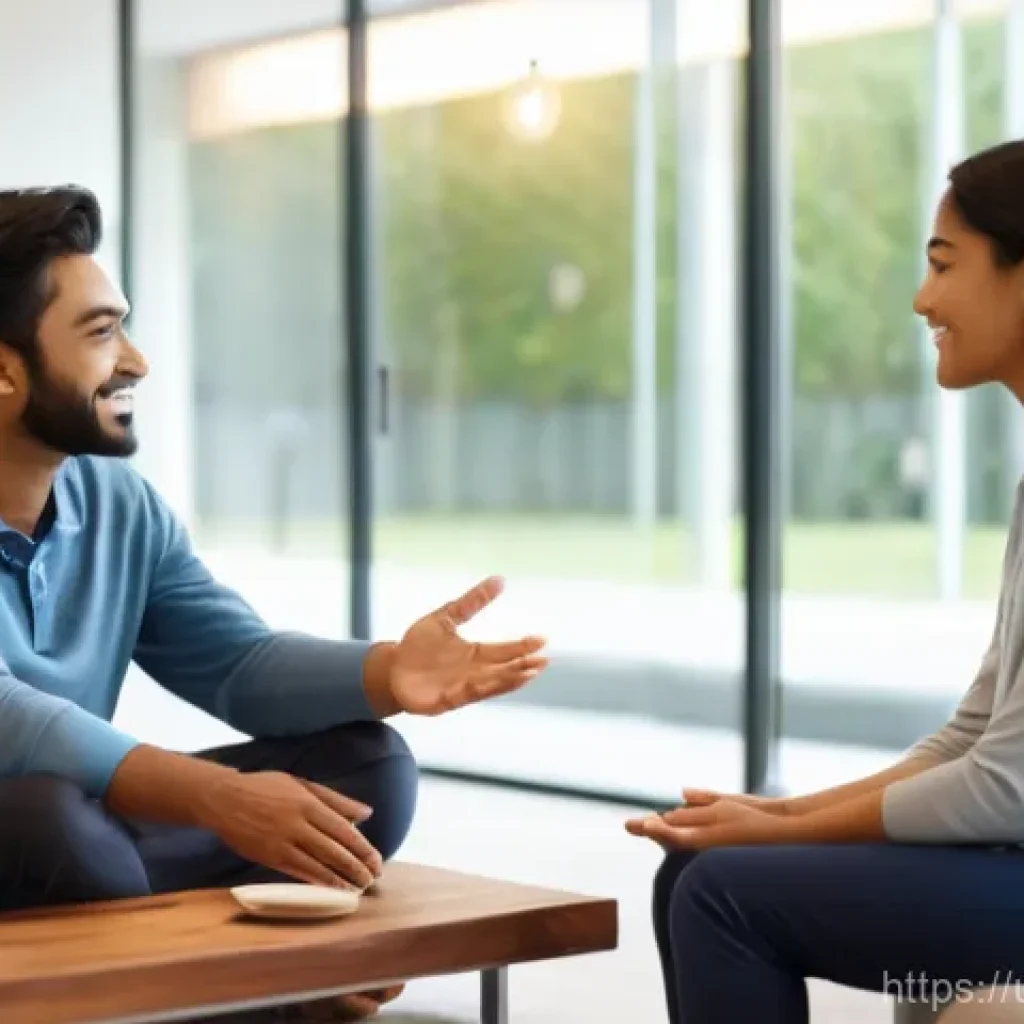 웰빙코디네이터와 고객 설문조사 활용법 - **Prompt:** A warm and inviting scene inside a modern wellness center. A kind and empathetic female ...