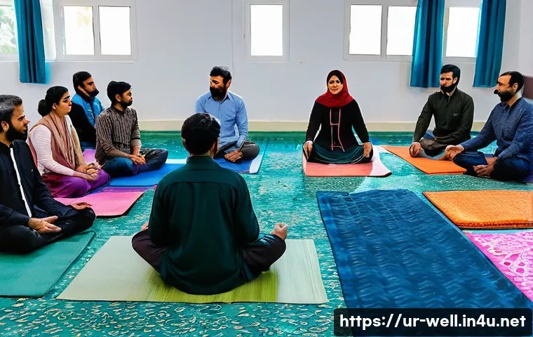 웰빙코디네이터와 타 직업군 비교 - A professional wellbeing coordinator conducting a diverse wellness workshop in a modern community ce...